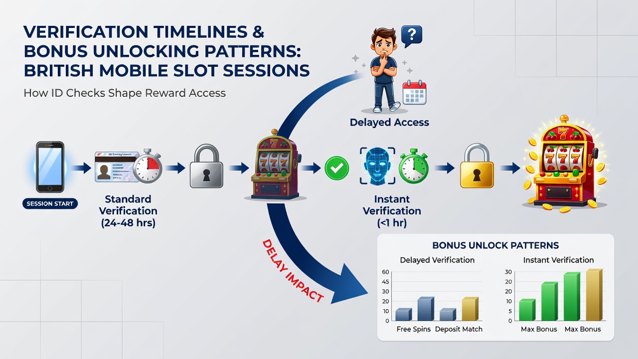 Mobile slot gameplay screen showing pending verification status and bonus indicators