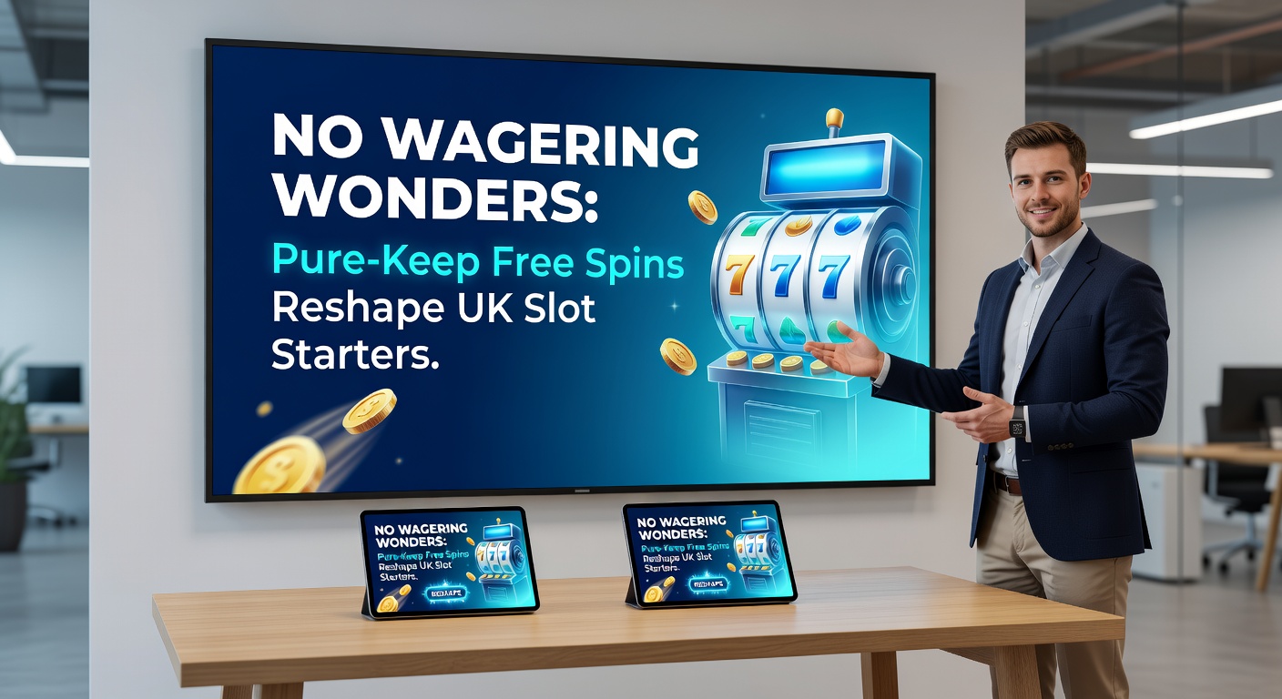 Player's screen showing no-wagering free spins activation on a colorful UK slot game, with cash win popping up instantly alongside a keep-what-you-win notification