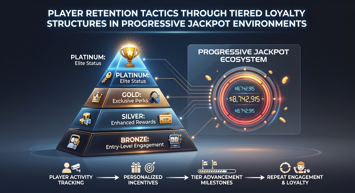 Players engaging with loyalty tier progress and jackpot leaderboards on mobile devices